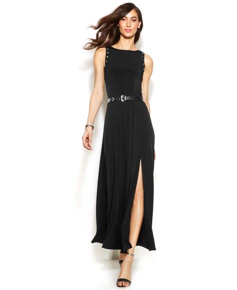 michael kors little black dress|michael kors sleeveless maxi dress.